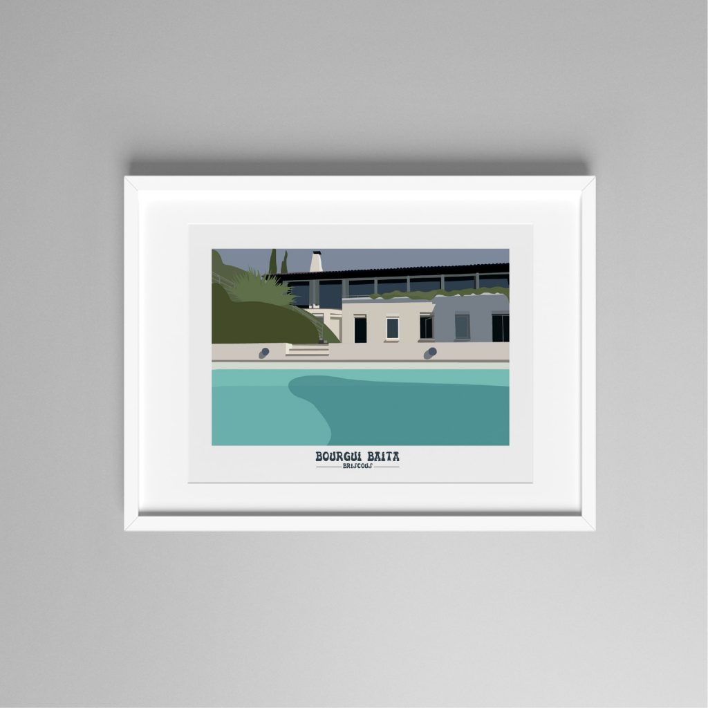 Photographie d'une affiche représentant une maison à Briscous